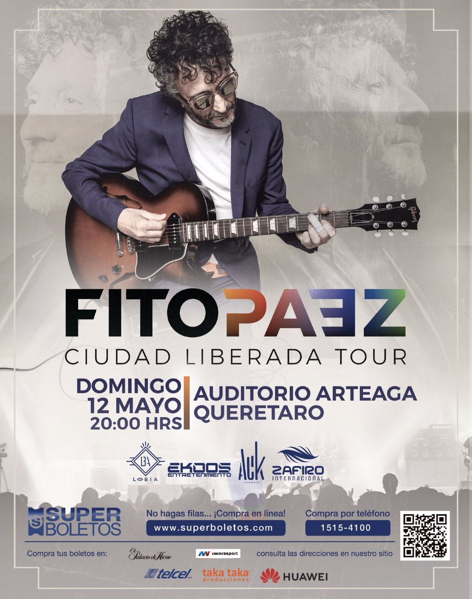 TakaTakaProd's tweet photo. Próximas fechas #TourTelcel con @HuaweiMobileMx y @Telcel
- 11 de Mayo Fito Páez en Monterrey
- 12 de Mayo Fito Páez en Querétaro
- 1 de Junio Tigres del Norte en Oaxaca
BTL - Activaciones - Patrocinios - Logística - Producción - Talento contacto@takatakamkt.com.mx https://t.co/N2Gx3zcrly