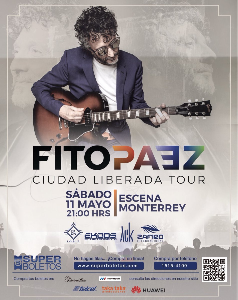 TakaTakaProd's tweet photo. Próximas fechas #TourTelcel con @HuaweiMobileMx y @Telcel
- 11 de Mayo Fito Páez en Monterrey
- 12 de Mayo Fito Páez en Querétaro
- 1 de Junio Tigres del Norte en Oaxaca
BTL - Activaciones - Patrocinios - Logística - Producción - Talento contacto@takatakamkt.com.mx https://t.co/N2Gx3zcrly