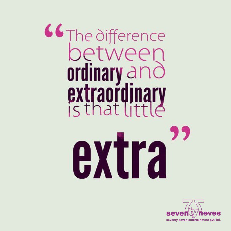 7ty7_ent's tweet photo. At 7ty7, we always believe to 
create something extraordinary!
#MondayMotivation  #MondayMornings  #MotivationalQuotes #UniqueEvents#instaevents
#ExtraordinaryEvents
#Inspiration#BestEvents  #EventExperts#eventprofs
#7ty7Team#7ty7events 
#7ty7 https://t.co/DEl1lTzEOn