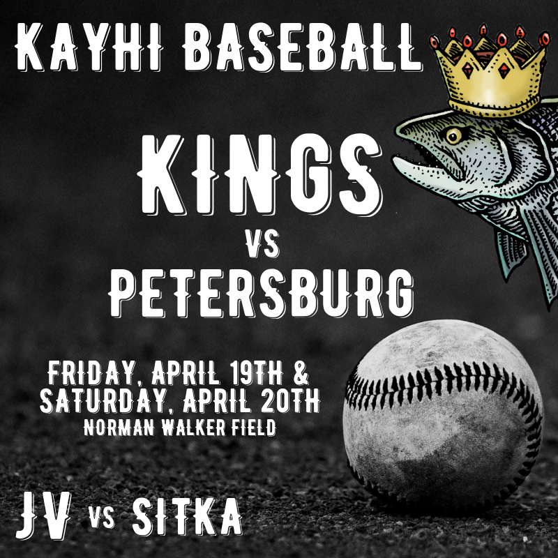 Baseball is at home

Varsity Schedule vs Petersburg:
Friday, April 19th at 7:00 PM
Saturday, April 20th at 4:00 PM
Saturday, April 20th at 7:00 PM

JV Schedule vs Sitka:
Friday, April 19th at 4:00 PM
Saturday, April 20th at 9:00 AM
Saturday, April 20th at 12:00 PM
