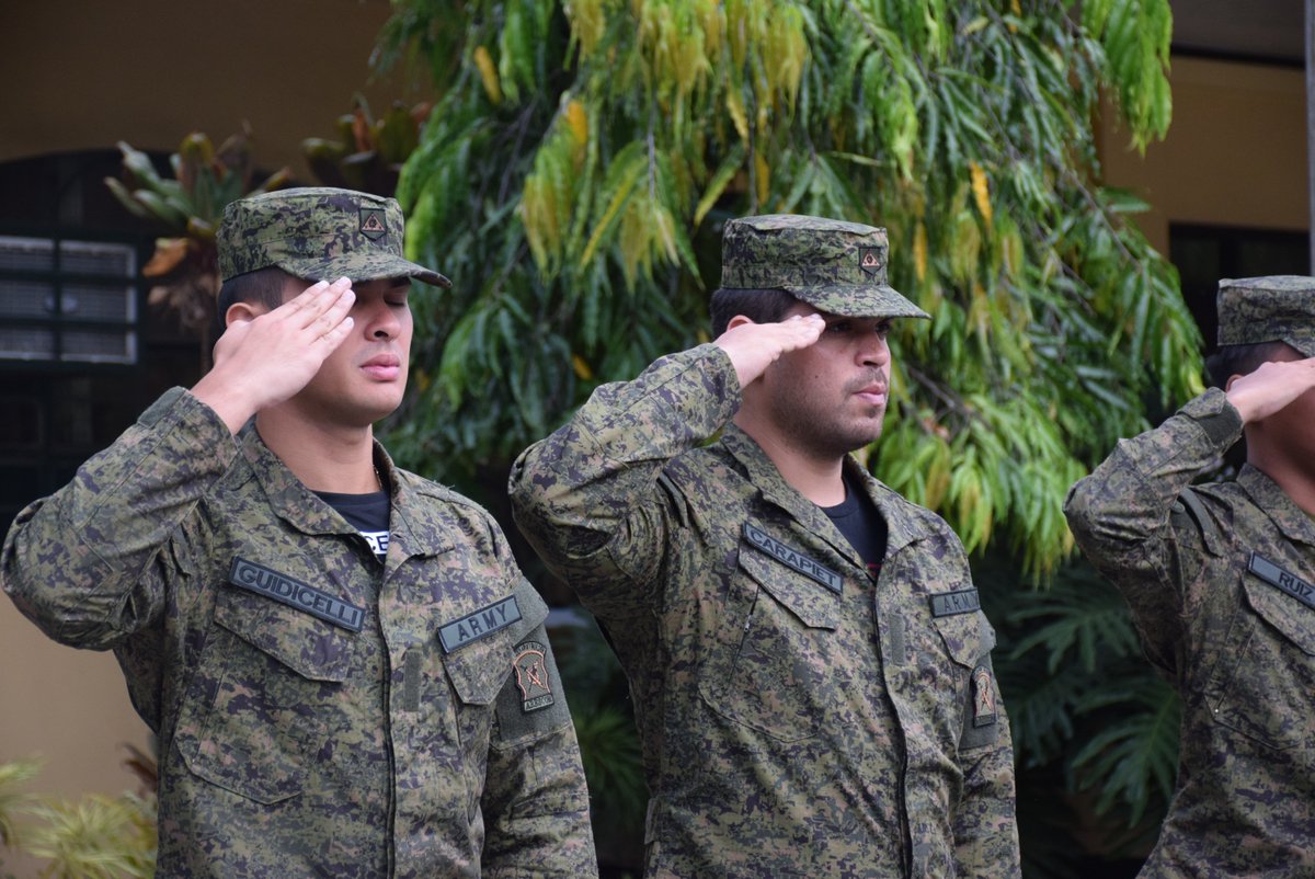 hqs_arescom's tweet photo. Pinning of Ranks to the newly enlisted personnel Pvt  Gian Matteo Vittorio F Guidicelli to the Philippine Army Reserve Force. https://t.co/uTKyKkfJ4G