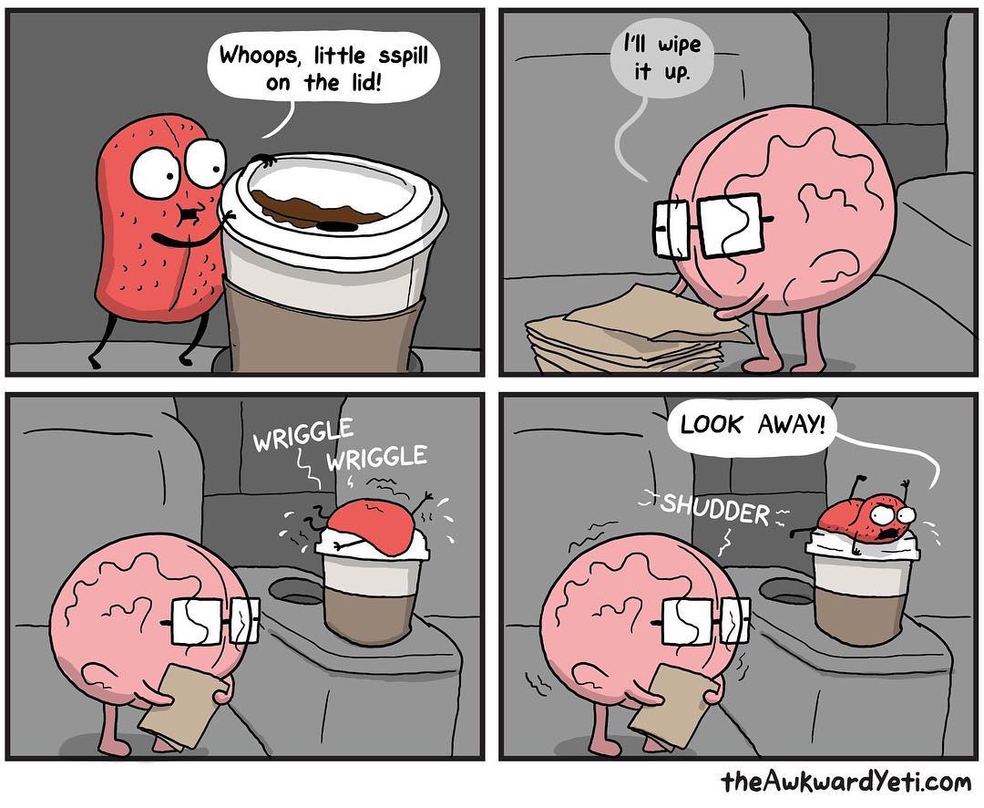 LiquidLabsAU's tweet photo. When your relationship with coffee reaches the next level. 😂 

Cheers to a productive week! Artwork by The Awkward Yeti. https://t.co/mxqxPmq99C