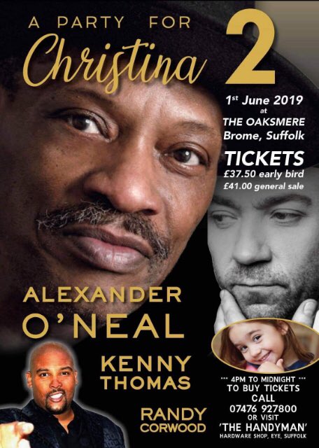 Alexander O'Neal (@alexandero_neal) on Twitter photo A real pleasure and an honour to be at this event for my great friend <a href="/kennythomas_uk/">Kenny Thomas</a> and his daughter Christina.
Hope to see as many of you there as possible! A real pleasure and an honour to be at this event for my great friend <a href="/kennythomas_uk/">Kenny Thomas</a> and his daughter Christina.
Hope to see as many of you there as possible!