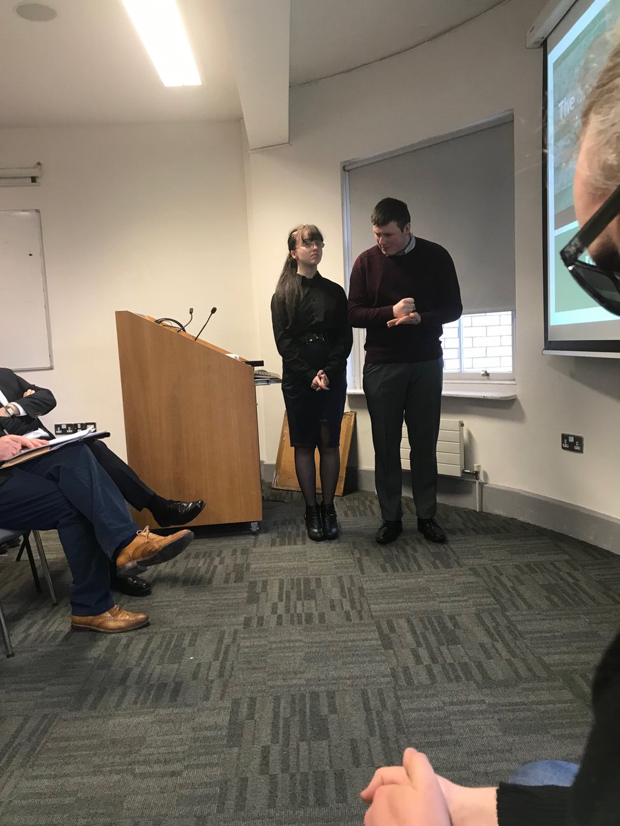 Stephen and Jess (second year students) in ⁦@IDTCD⁩ presenting to Minister Finian McGrath at the political representation event that the 2nd year students organised as part of their disability rights module. #ActivateYourVoice ⁦@RathVivian⁩ ⁦⁦@mshevlin23⁩