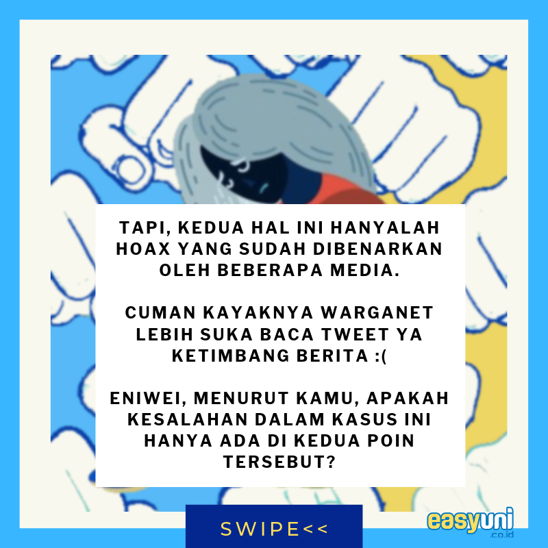easyuni_id's tweet photo. Punahkan bullying, bukan 'putihkan' bullying. Tagar Justice for Audrey tidak seharusnya diteruskan.
Selengkapnya ▶️ https://t.co/dm4YNiMNmn https://t.co/VOL9orqJBq