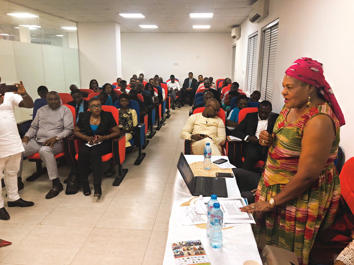 airnamibia_ng's tweet photo. The Namibian PRO of Home Affairs and Immigration, Ms. Salome Kambala, espousing details about Namibian immigration to members of the Nigerian Press and Tour Operators.

#NamibiaMeetsNigeria 
#secretnamibia https://t.co/6pMa3quBSh