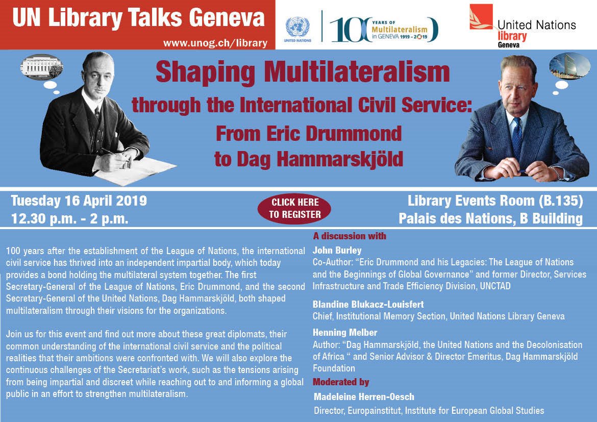 UNGeneva's tweet image. 🕒 Join us tomorrow at @UNOGLibrary for a discussion on multilateralism with: 

🔹 Opening remarks by @UNOG_DG Michael Møller
🔸 @UNGeneva archivist 
🔹 Two authors 
🔸 Moderated by @Europainstitut 

To register: bit.ly/2GnkaAv 

#Multilateralism100 
#LibraryTalks