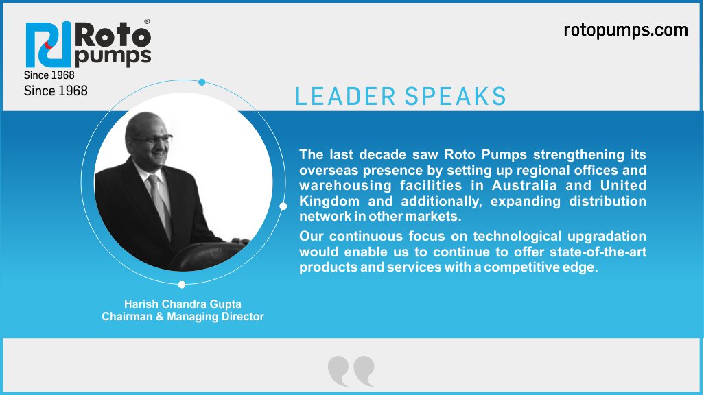 Rotopump's tweet photo. At Roto pump we believe that leadership is about setting up new benchmarks and expanding horizons. For us excellence is a continuous process, so is growth and expansion. 
#LeaderSpeaks #WeAreRoto #MovewithRoto #RotoPumps  #RotoLeadership https://t.co/npce7AaLHl