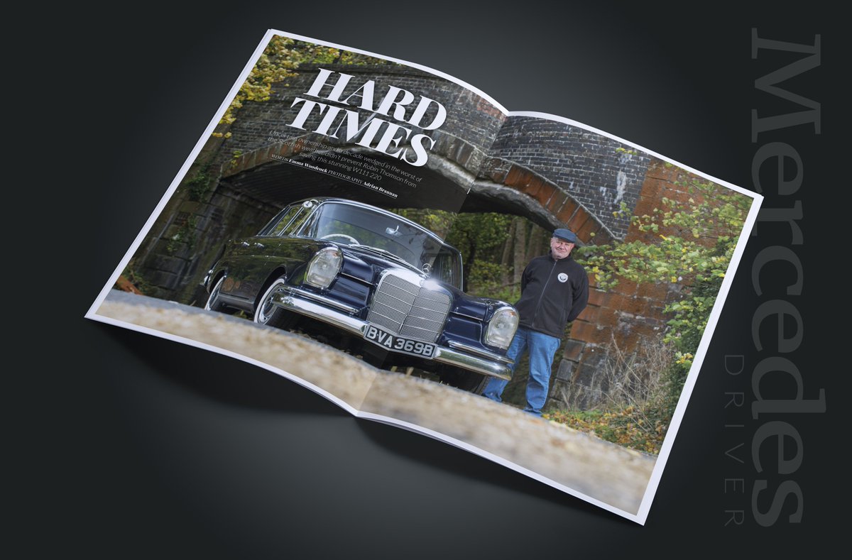 DanFurr's tweet photo. Uncertain ownership and a decade wedged in the worst of #Scottish weather didn't prevent this stunning #MercedesBenz #W111 220 from being restored. Grab @mercdrivermag and read about this fantastic #Fintail. Stores https://t.co/1srNkZd0WU, order online https://t.co/xKMM62Ex0J 🔧 https://t.co/Z4ImEHw4F6