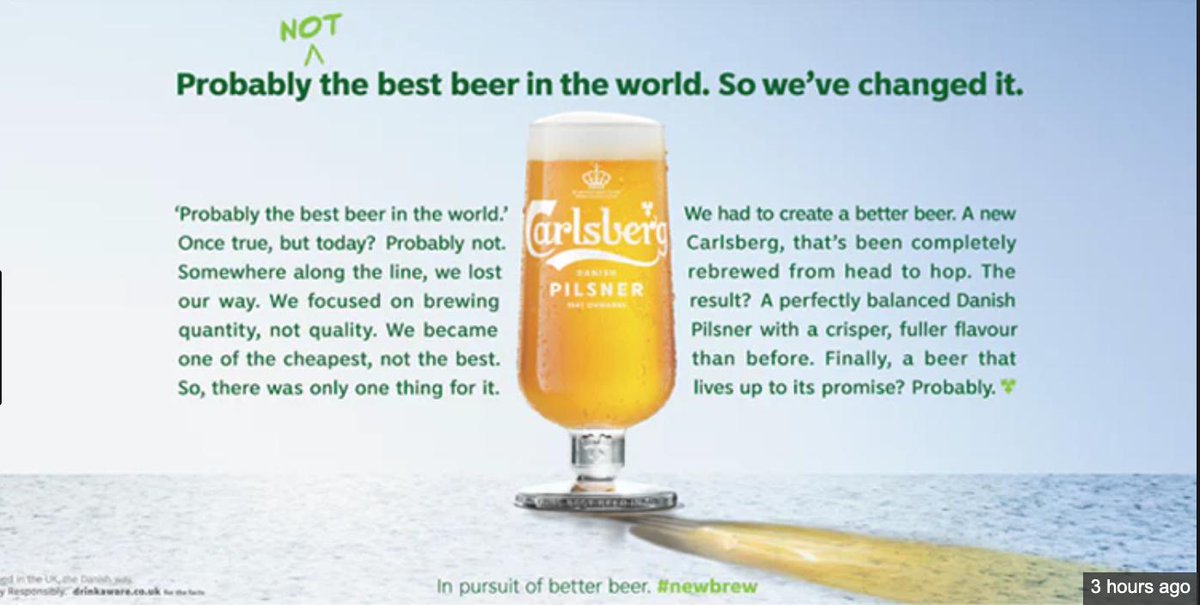 Probably not the best beer in the world. Honesty in advertising, will it catch on? #Advertising #beer #pilsner