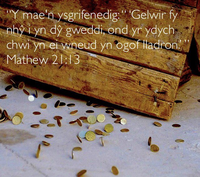 Yr wythnos fawr. Mae Iesu yn y Deml.