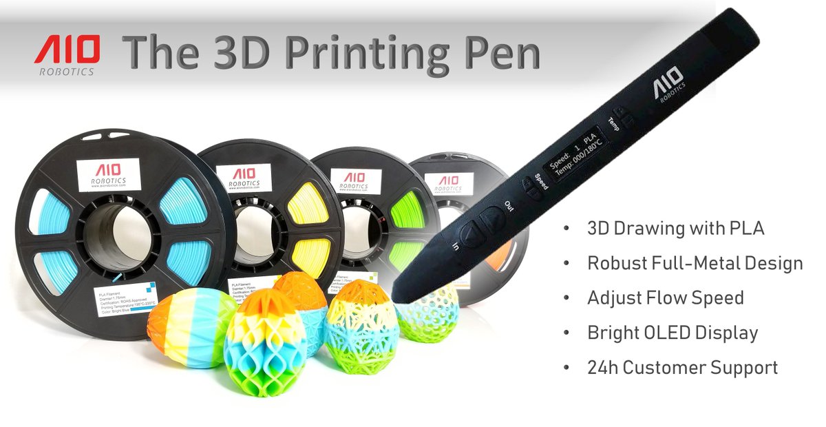 Last Minute Easter Gift? Learn more about the AIO Robotics 3D Printing Pen for 3D Drawing! Available on all European Amazon Marketplaces: amzn.to/2UZFB2A #3DPrinting #eastergift #Ostern #3DDruck