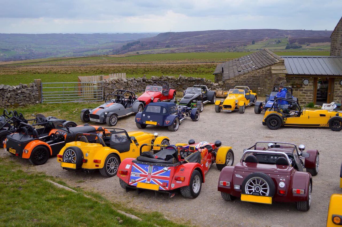 BarnToft's tweet photo. A group that drove Kit Cars joined us yesterday for breakfast. Thank you to Danny Taylor-Sage for the picture. 
We’re open today from 10 am. https://t.co/f2vAkzJWlx