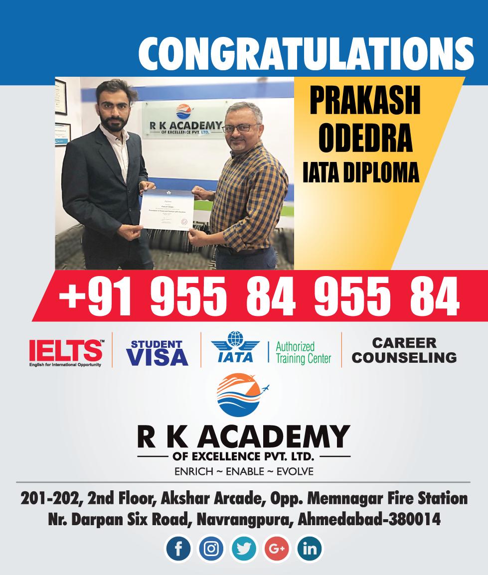 rkacademy_net's tweet photo. Congratulations Prakash Odedra for Graduating #IATA Diploma ! R K Academy Wishes You All The Best For Your Future !
#RKAcademy #RKAcademyAhmedabad #flyforeign #Studyabroad https://t.co/hWF8EMRUSi