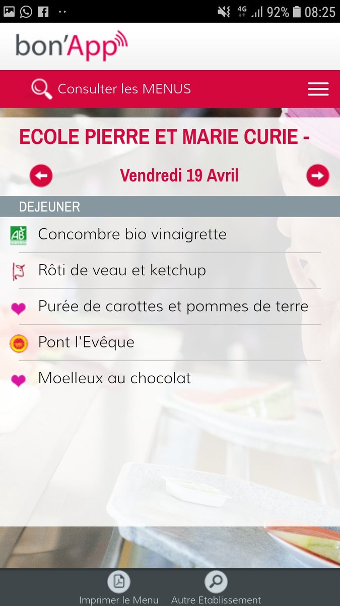 ape_pmc's tweet image. A la cantine, cette semaine @ecolepmc .......  Bonne semaine à tous.