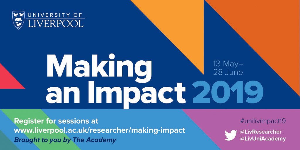 Opportunities not to be missed! Transform your research impact knowledge, skills &amp; expertise during #unilivimpact19 - a flexible, diverse programme of 58 FREE development activities for <a href="/LivUni/">University of Liverpool</a> staff:
🗓️Dip in &amp; out 13 May–28 June
🧐Learn more &amp; register: liverpool.ac.uk/researcher/mak…