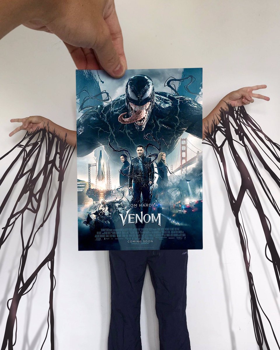 jaemyc's tweet photo. May peace and victory stick with all of you. .
.
#venommovie #tomhardy #venomposter #mashup https://t.co/SyBksYjU70