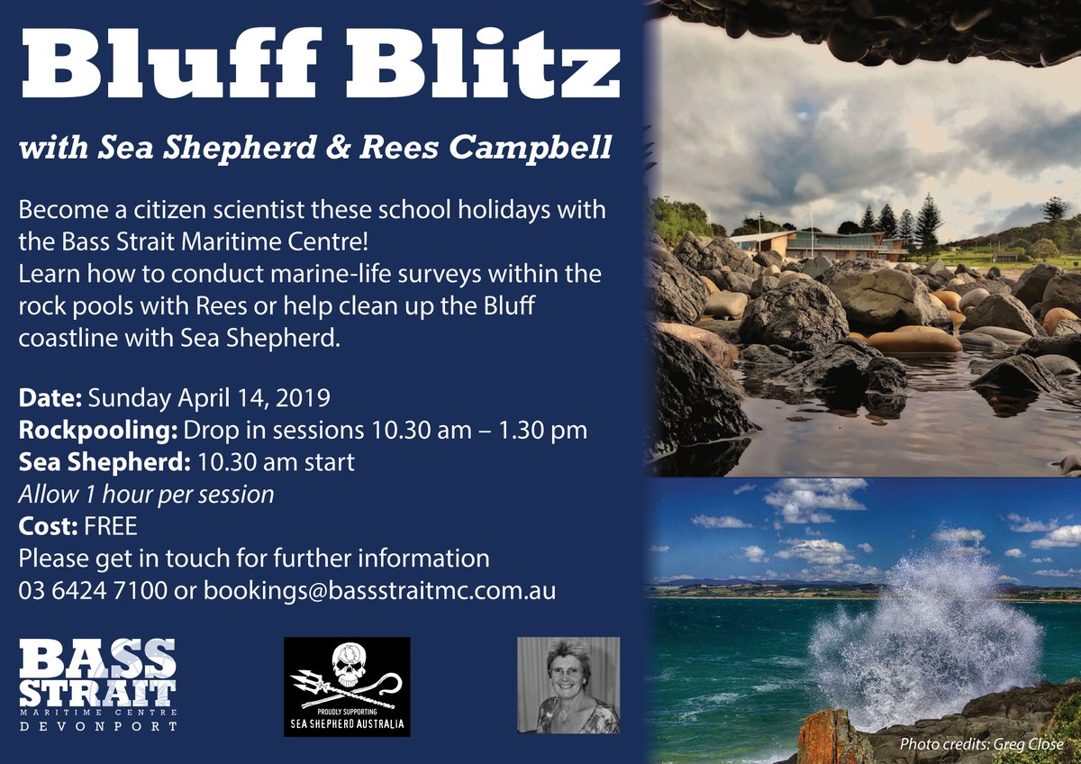 BassStraitMC's tweet photo. Thanks to Jane from Sea Shepherd for organising the Marine Debris Cleanup.
We hope to do similar events like this in the future. What would you like to see the Bass Strait Maritime Centre offer in our school holiday programming?
#bluffblitz #tangaroablue #seashepherd https://t.co/UZvT3jLl6I