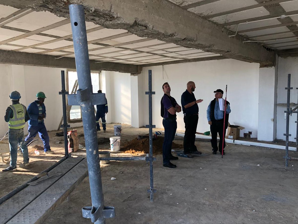 ArchiOfJustice's tweet photo. Getting there! Our project at Edenglen Primary School - a new remedial 
classroom addition - is progressing well

#aoj #architectsofjustice #school #schoolarchitecture #schooldesign 
#edenglen #edenvale #architecture #sitevisit #constructionsite #sitemeeting 
#construction https://t.co/Rzg2W67PEA