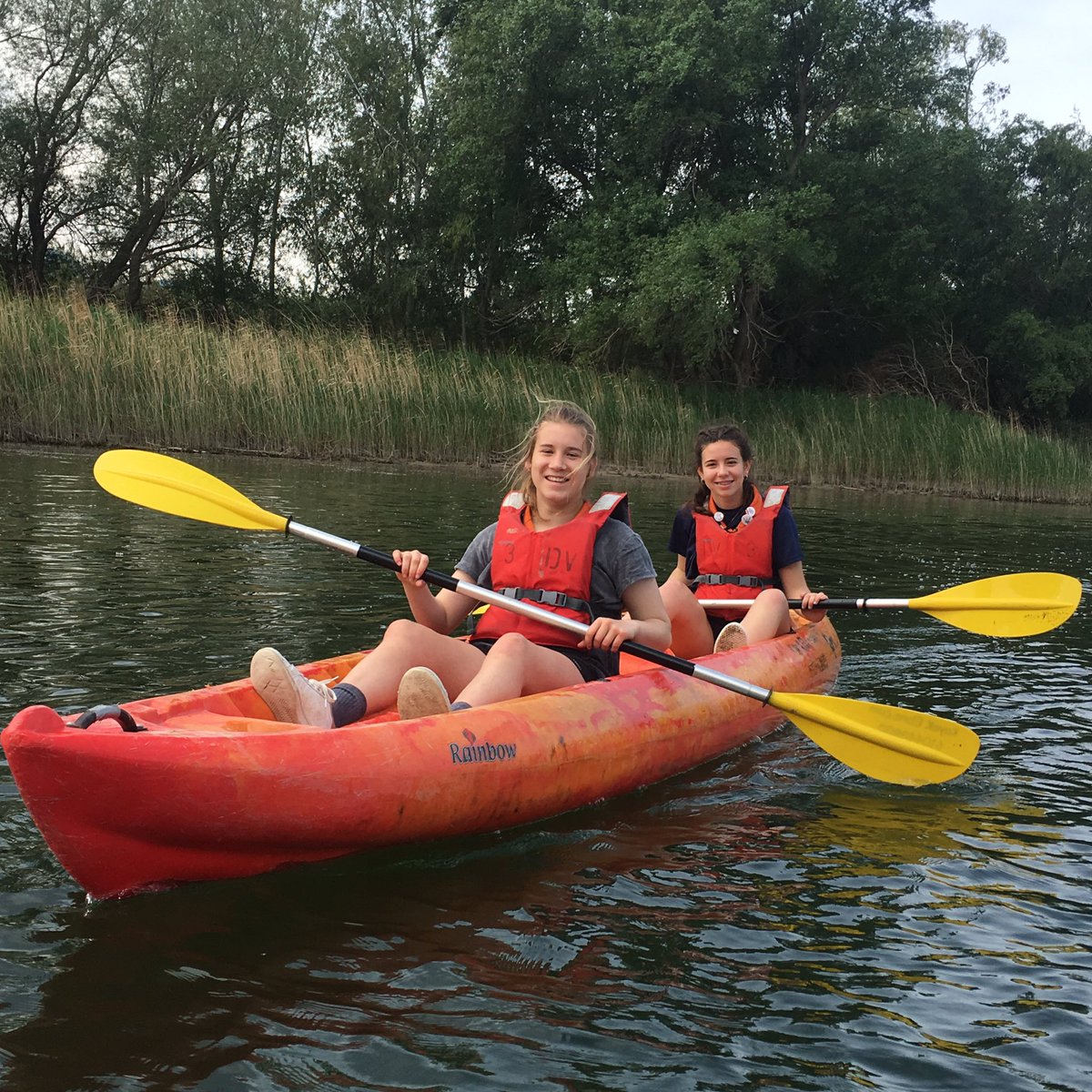 Fotitos de ayer en las canoas!