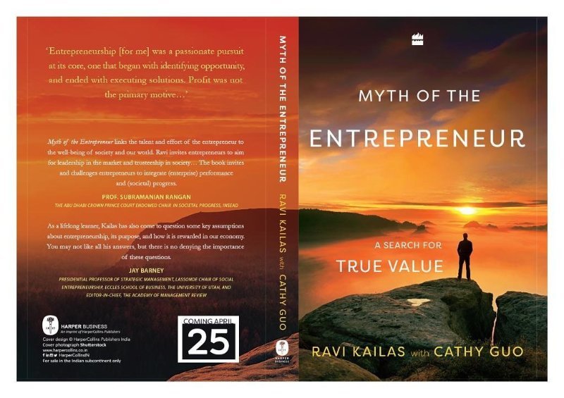 The book is an intimate exploration of Ravi’s journey to understand what constitutes true value, &amp; how each of us can interrogate this concept of ‘value’ to lead more fruitful, connected and liberated lives. (2/3) 
#MythoftheEntrepreneur #SearchforTrueValue