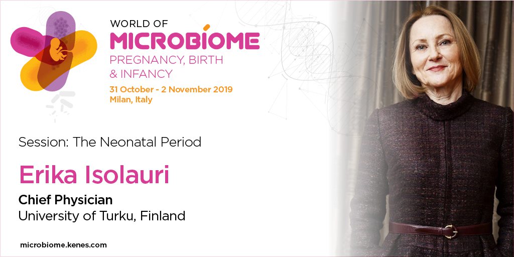 WoMicrobiome's tweet photo. #MeetTheSpeakers
This week we would like to present Dr Erika Isolauri from @UniTurku Donβt miss her lecture about #Probiotics in #Pregnancy and #EarlyInfancy at the #WorldofMicrobiome #PBI19 π1Nov β°14:00 Learn more: https://t.co/6OGSNFQI7V
Register here https://t.co/rpwpkl4lXG https://t.co/YL72pcKbFk