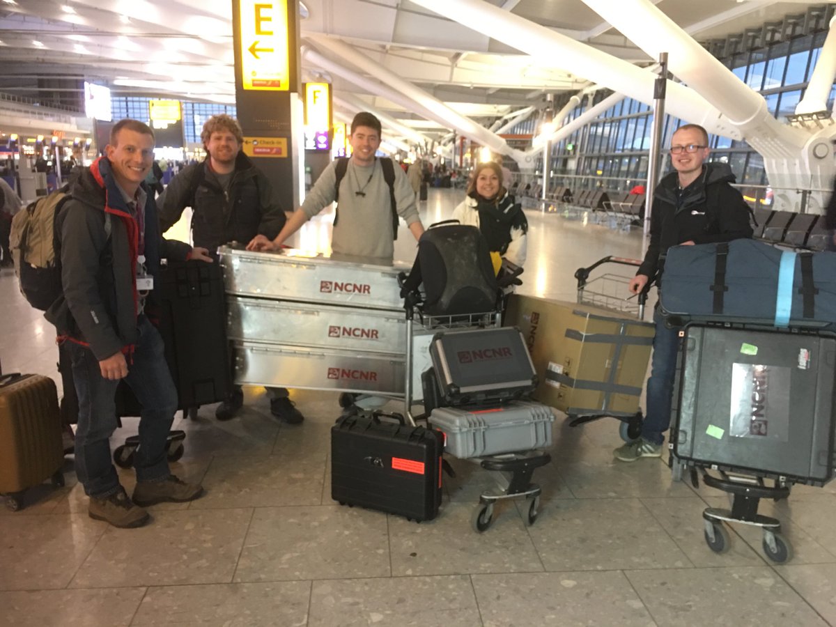 proftbs's tweet photo. The Bristol NCNR team at Heathrow and ready for an epic Chernobyl adventure! @proftbs at the helm! https://t.co/c9Y3gdV4sX