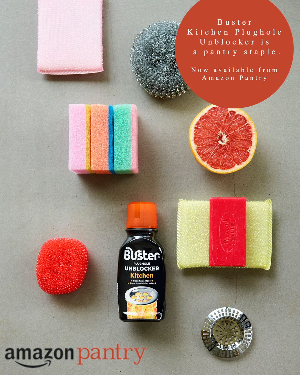 BusterProducts's tweet image. A pantry staple... Buster Kitchen Plughole Unblocker is now available from Amazon Pantry: amzn.to/2DezuNE

#AmazonPantry #PantryStaple #Kitchen #Home #HomeEssentials #CleaningEssentials #LifeHacks #CleanHome #SpringCleaning #Amazon