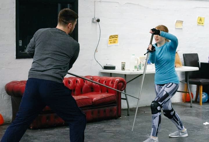 One day down 6 to go of intermediate #stagecombat intensive training <a href="/STAGEFIGHTECSPC/">STAGEFIGHT</a> in <a href="/birmingham/">Birmingham</a>

CAN NOT WAIT to learn #quarterstaff today

#nija mode activated 🤣🤣

#actorslife #theatre #MondayMotivation