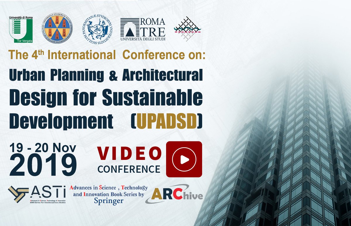 Urban3rd's tweet photo. @urbanist_zoe 
#Conference_Call.
"UPADSD-4th edition will be hosted as an #online #conference. It will be organized by IEREK, from the 19th to the 20th of Nov.
-Get your academic #paper #published by 'Springer' book series, and the rest will be published in 'ARChive' journal. https://t.co/3syfBujzx5