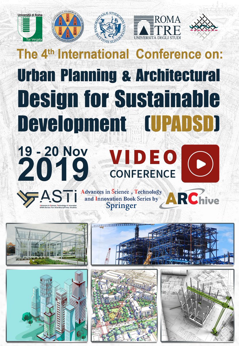 Urban3rd's tweet photo. @Tim_Stonor 
#Conference_Call.
"UPADSD-4th edition will be hosted as an #online #conference. It will be organized by IEREK, from the 19th to the 20th of Nov.
-Get your academic #paper #published by 'Springer' book series, and the rest will be published in 'ARChive' journal. https://t.co/Y1874PYFd7