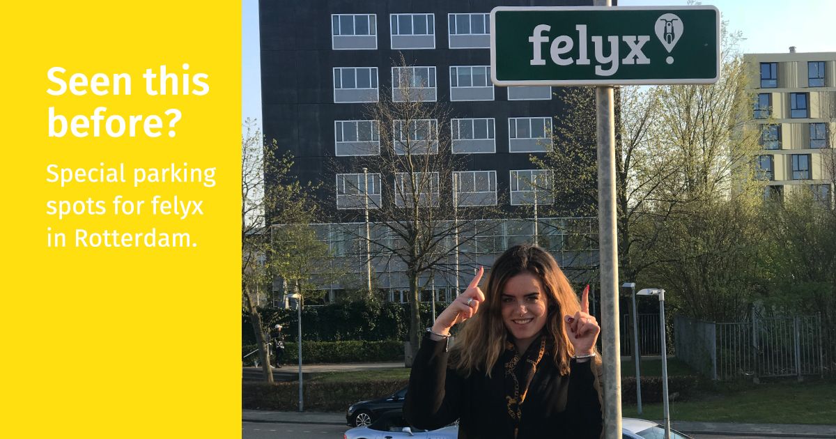 ridecloud_nl's tweet photo. Are you a #student studying in the Netherlands like our #intern @brittjux? @erasmusuni in #Rotterdam offers special #parking for your @ridefelyx #escooter. Want to rent one of these green bad boys? 👉 https://t.co/d01pCiDjXJ #ridecloud #scootersharing https://t.co/e9DHFYBn0g