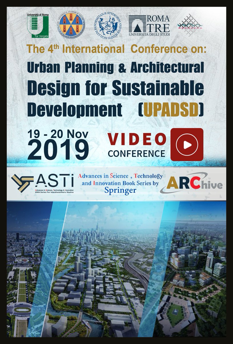 Urban3rd's tweet photo. @PlannerSean 
#Conference_Call.
"UPADSD-4th edition will be hosted as an #online #conference. It will be organized by IEREK, from the 19th to the 20th of Nov.
-Get your academic #paper #published by 'Springer' book series, and the rest will be published in 'ARChive' journal. https://t.co/kVDUTkP1Rj