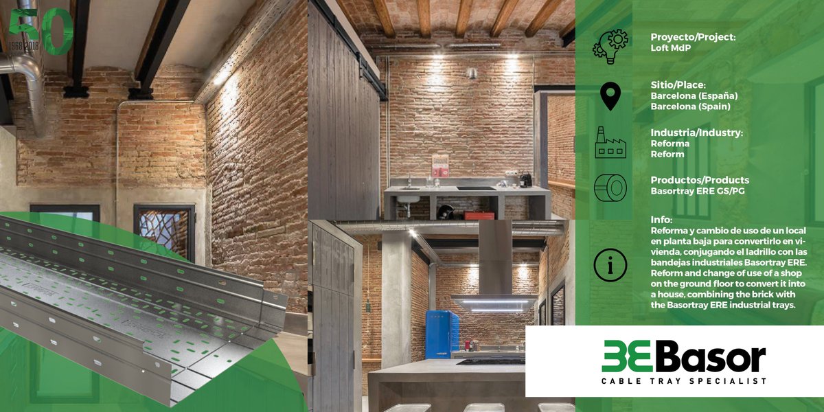 BasorElectric's tweet photo. Si hay un tipo de obra que nos fascina es la que combina productos industriales y uso residencial, en nuestro #ProyectoDeLaSemana os presentamos un #Loft de #FFWDArquitectes en #Barcelona (España 🇪🇸) donde nuestras #Basortray #ERE quedan integradas perfectamente en el entorno 🏡 https://t.co/NfujAeXja3