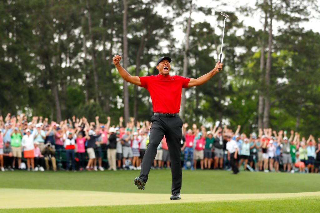 TheCaulfieldWay's tweet photo. I think everyone lucky enough to be @TheMasters will recall it with clarity and joy. And they weren’t allowed to take their phones on the course #liveinthepresent #tigermasters https://t.co/u3NWUd2RM1