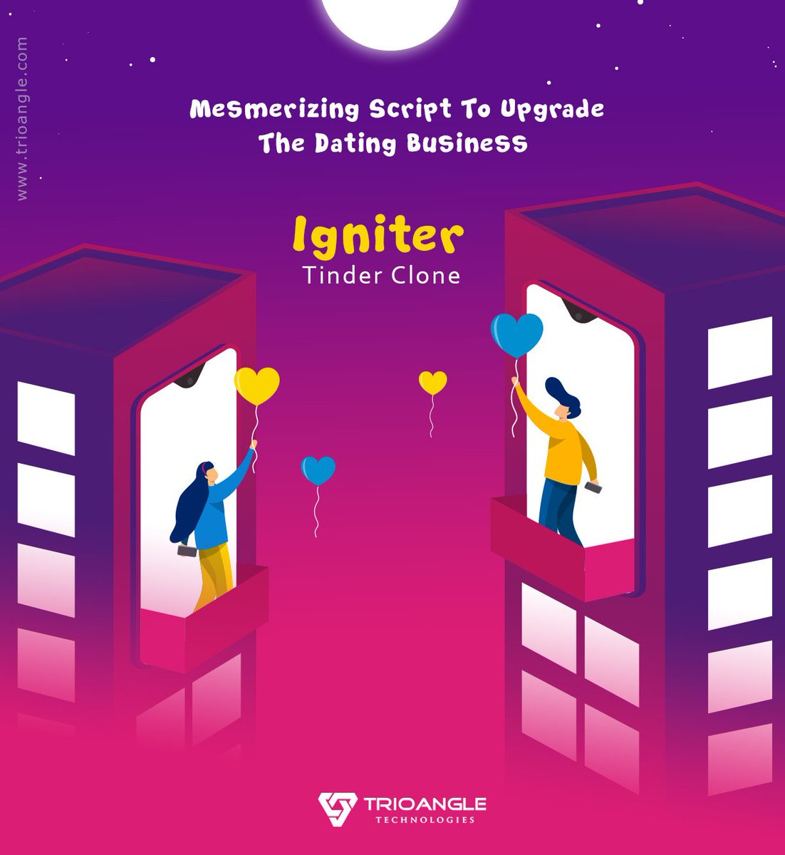 Trioangle's tweet image. Be a part of an achieved entrepreneur in your business place by Igniter #tinderclonescript. #tinderclone #onlinedatingscript #mobiledatingappclonescript #ondemanddatingappclone trioangle.com/tinder-clone/ bit.ly/2HP8PMj bit.ly/2DTrRgA bit.ly/2MZwCIt