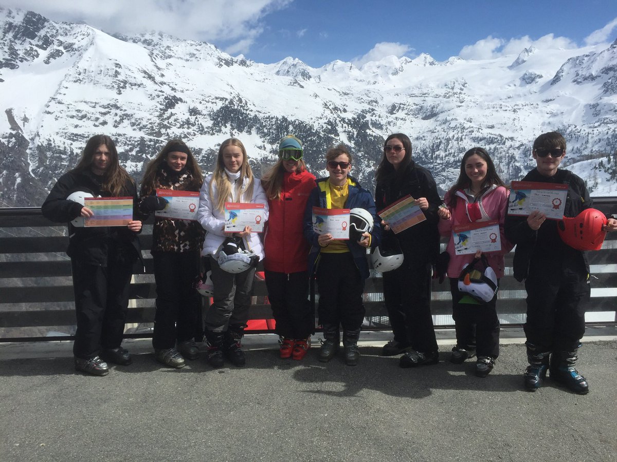 TGSOutdoors's tweet photo. Ski groups 1, 2, and 3 showing their certificates from the presentation afternoon last Friday. Make sure you keep them safe and show them off! @Interski @ThealeGreen https://t.co/AhTIu2ss4W