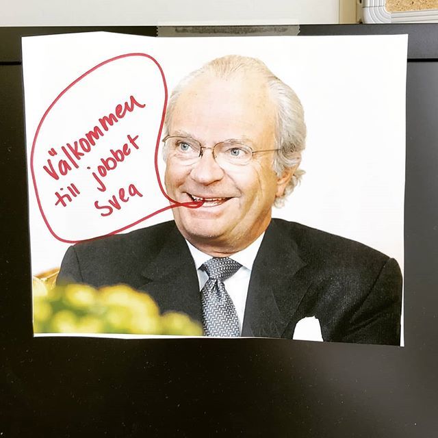 currykorven's tweet photo. Kungligt välkomnande på jobbet idag https://t.co/GDAUrf0K7b