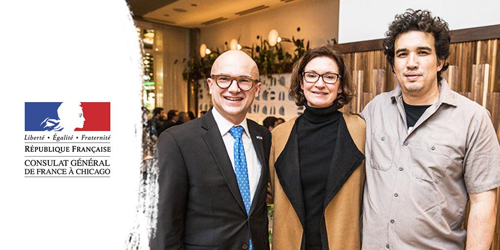 A Chicago, un dîner caritatif réalisé par le jeune chef Erling Wu-Bower a permis de lever 5.000$ pour l’association, qui milite pour que les habitants des quartiers défavorisés de la ville puissent accéder à des produits frais. #GoodFrance #GoutdeFrance <a href="/FranceinChicago/">Consulate of France in Chicago</a>
