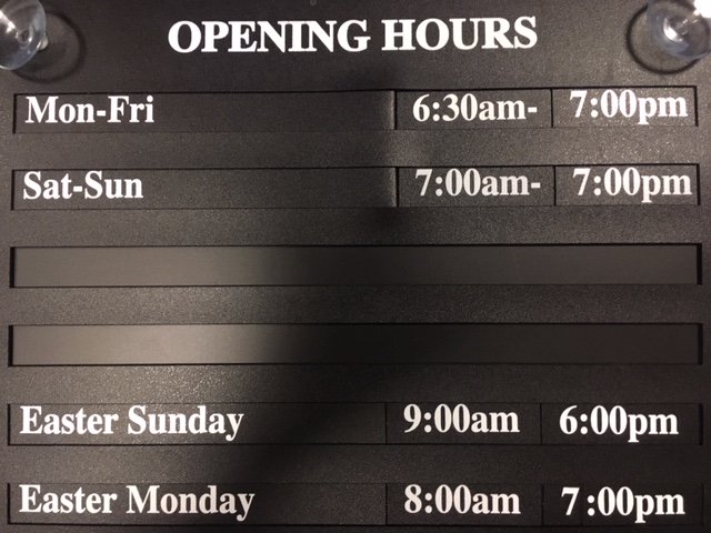 Please note opening hours next weekend. Good Friday we are open as usual. #starbucks