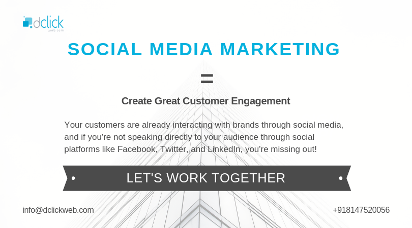 Dclickweb's tweet image. The common question a few years ago, “why should our business use #socialmedia?”, is now being replaced with, “how can our business grow with #socialmedia #marketing?&quot;.
Marketing on social media can bring remarkable success to your business.
bit.ly/2IxyXKf #smm #Online
