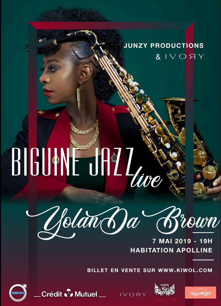 Rdv le 7 mai prochain dans le cadre majestueux de l'habitation Appoline en Martinique pour le retour de la queen du Reggae Jazz, Yolanda Brown 
#BiguineJazzLive <a href="/Biguinejazz/">Biguinejazzfestival</a> 
<a href="/ivoryconcierge/">IVORY concierge</a> @kiwol_comi <a href="/JunzyProd/">Junzy Prod</a>