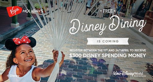✨ Register your interest in Free Disney Dining for 2020 and receive $300 Disney spending money. Book an appointment at @VirginHolidays <a href="/TweetBluewater/">Bluewater</a> now. T&amp;Cs apply virg.in/Umr ✨