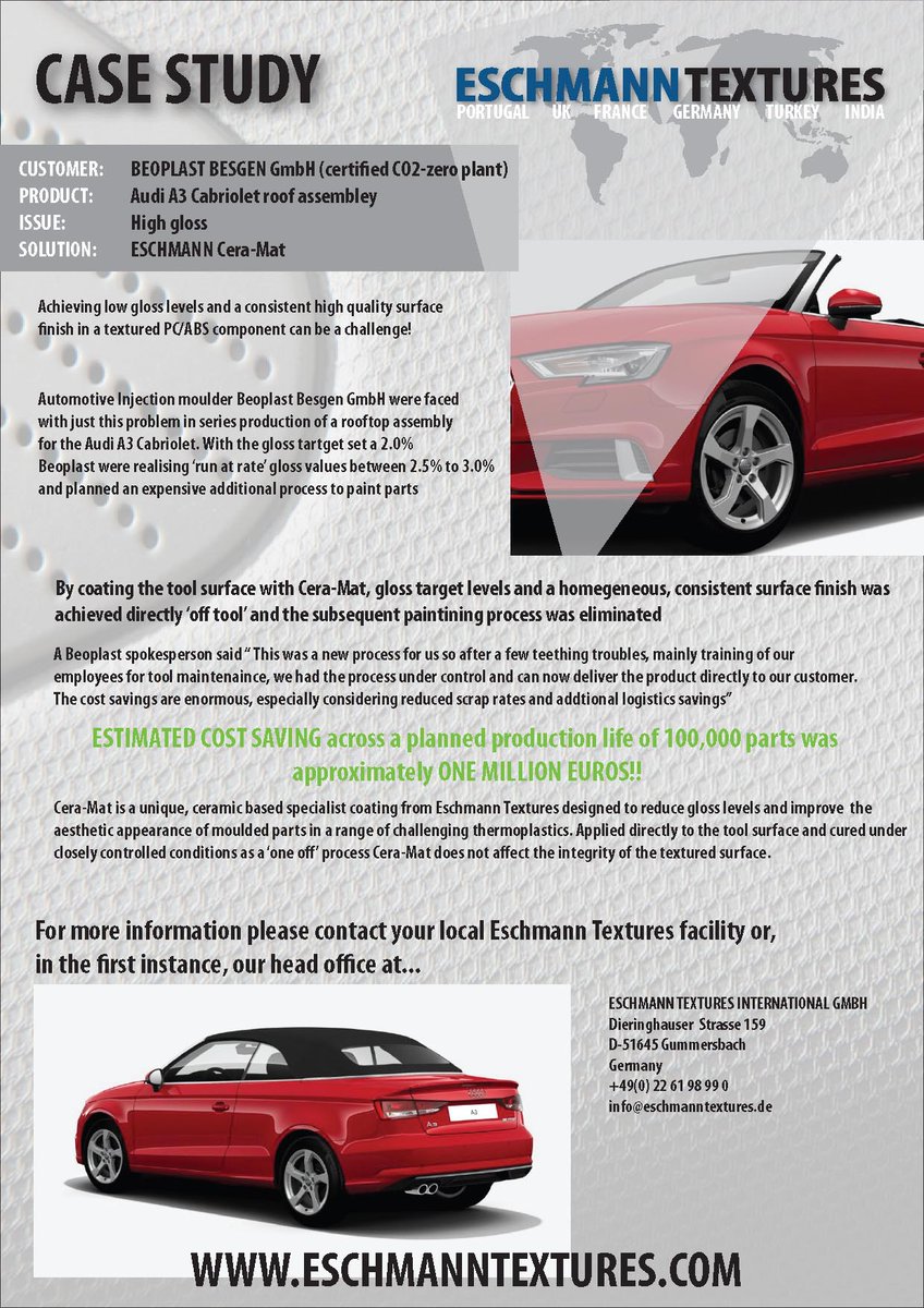 gtma1's tweet photo. Achieving low gloss levels and a high quality surface finish https://t.co/3mqeeqSODh #chirpgtma #gtmamember #Gravutex #Eschmann https://t.co/WubPWoHZ1O