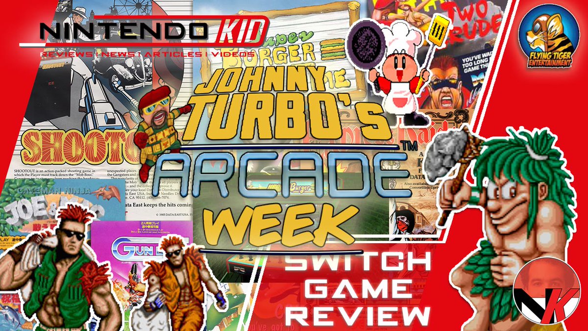 davetenhoope's tweet photo. It's Johnny Turbo's Arcade Week! 7 days, 7 #games 7 #reviews, including #JoeAndMac, #SuperBurgerTime, #ShootOut, #TwoCrudeDudes, #TwoCrude, #ExpressRaider, #NitroBall, and #HeavyBurger! #JohnnyTurbo #DataEast @ItsJohnnyTurbo @FTEGames #NintendoSwitch #Nintendo #Arcade #Retro https://t.co/UdFtddLaW3