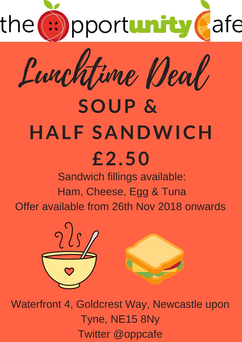 theoppcafe's tweet photo. We are still running our campaign our 250th follower will get a FREE barista drink! We also have some great offers running see below! #nefollowers #paidjob #learningdisability #opportunitycafe https://t.co/rbbiCNVeA8
