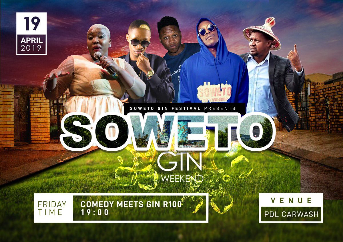 mzaykesman's tweet photo. @celestentuli @Stopnonsons @jayboogieSA @Siphiwe_Soweto @bexta are coming to the comedy night at the #SowetoGinWeekend come through. https://t.co/gY1gRVbDJs