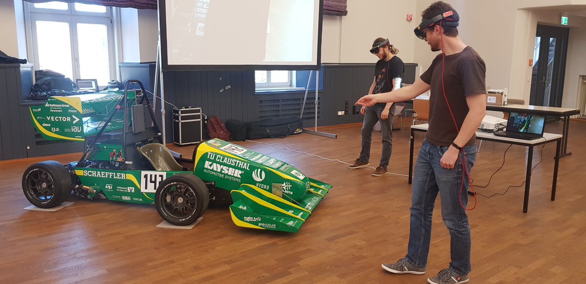 ISYGroupDUE's tweet photo. Rennwagen auseinander bauen? Das war gestern. Mit Augmented Reality präsentieren wir den Renner von @greenvoltageracing der @tuclausthal digital. https://t.co/Vrbl4k9WPV