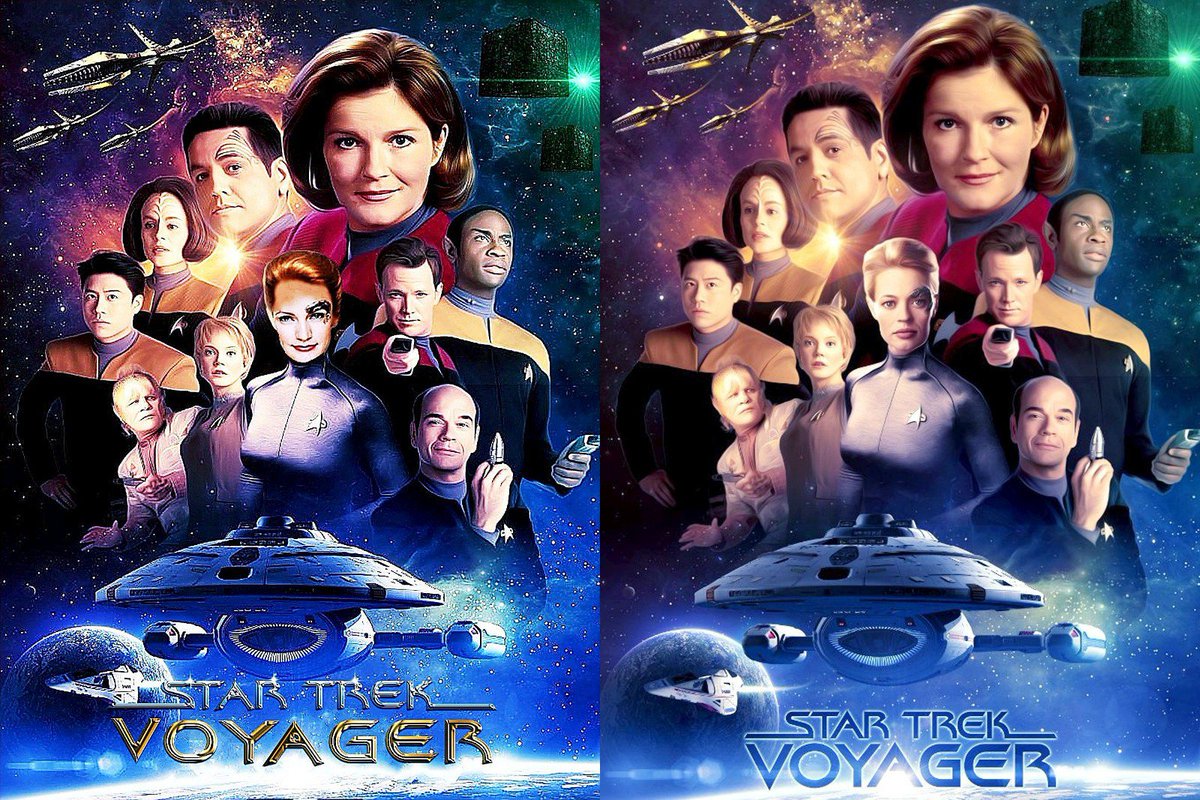 StudioWardogs's tweet image. 📞 ☎️@FansRainone 
The fake and the real poster STAR TREK VOYAGER (series)  🛸 🎬 📺 🎞️ 👽 Any resistance would be futile....
@TrishRainone 😍😘😜 @trishrainone1 🍁☕  @comedytrish 🇨🇦🧀🍿 #trishrainone #trishrainone1 #comedytrish #trishrainonetalkswithkickbuttladypals 📞☎️