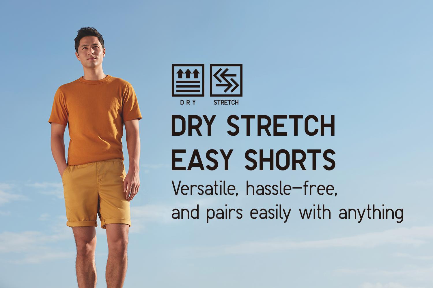 UNIQLO Philippines on X: Our Men's Dry Stretch Easy Shorts are made with  quick-drying DRY technology for a smooth and light feel this summer. Try a  pair today and experience versatility and